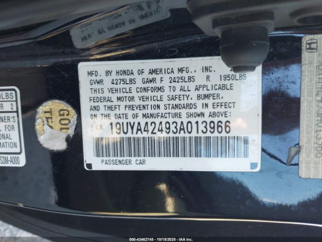 2003 ACURA CL 19UYA42493A013966 Photo 8
