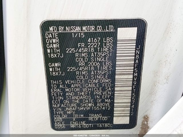 2015 NISSAN JUKE JN8AF5MV9FT557412 Photo 8