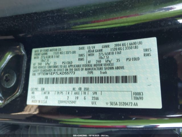 2020 FORD F-150 1FTEW1EP7LKD55773 Photo 8