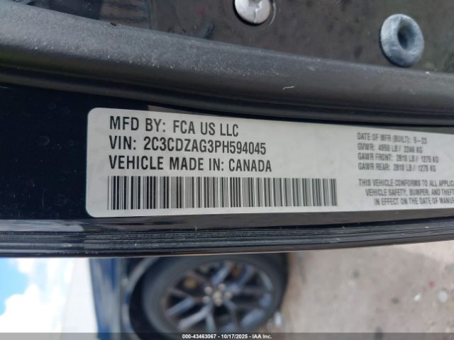 2023 DODGE CHALLENGER 2C3CDZAG3PH594045 Photo 8