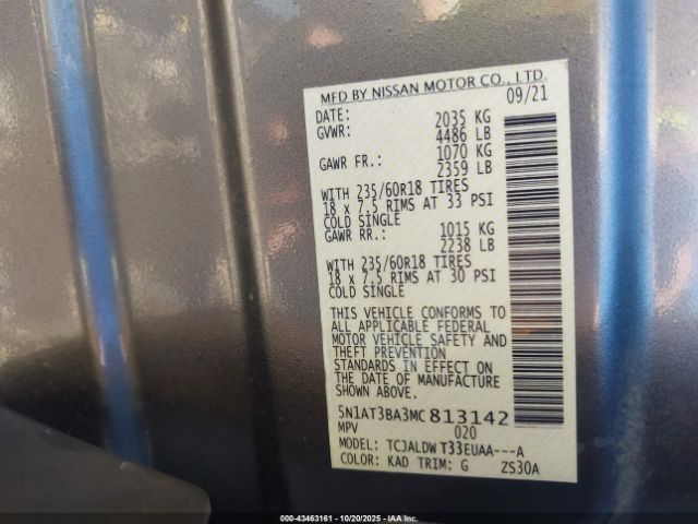 2021 NISSAN ROGUE 5N1AT3BA3MC813142 Photo 8