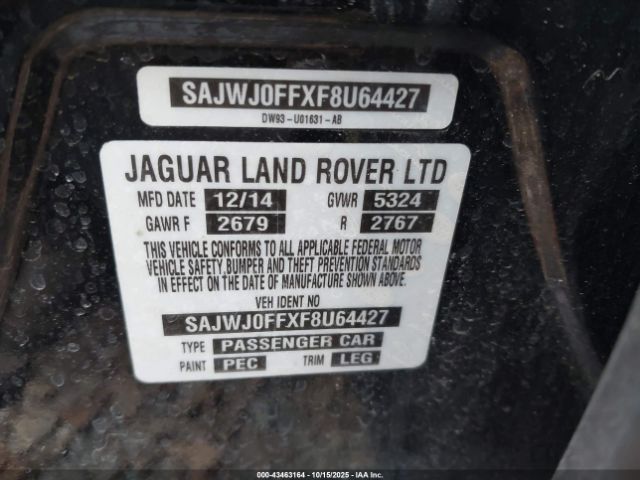 2015 JAGUAR XF SAJWJ0FFXF8U64427 Photo 8