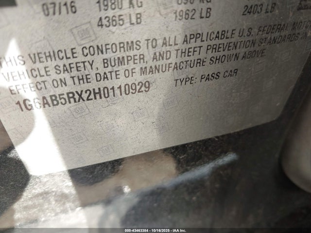 2017 CADILLAC ATS 1G6AB5RX2H0110929 Photo 8