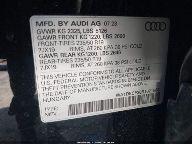 2024 AUDI Q3 WA1DECF30R1021583 Photo 8
