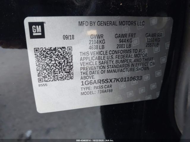 2019 CADILLAC CTS 1G6AR5SX7K0110633 Photo 8