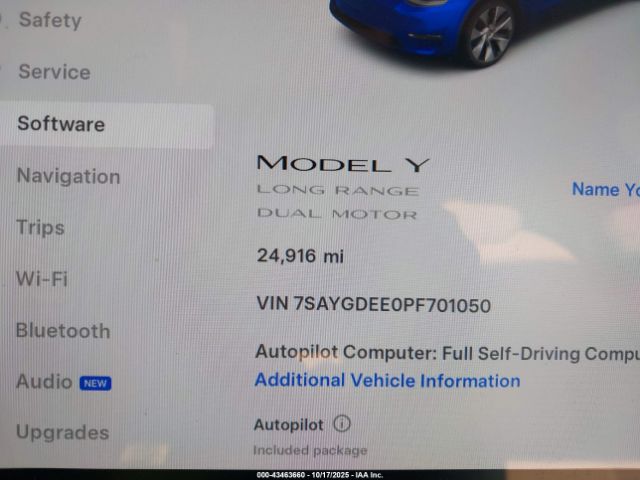 2023 TESLA MODEL Y 7SAYGDEE0PF701050 Photo 6