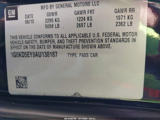 2010 CADILLAC DTS 1G6KD5EY9AU138187 Photo 8