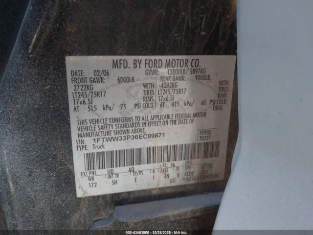 2006 FORD F-350 1FTWW33P36EC99871 Photo 8