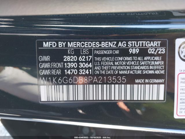 2023 MERCEDES-BENZ S 500 W1K6G6DB8PA213535 Photo 8