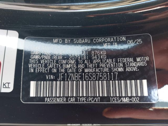 2025 TOYOTA GR86 JF1ZNBE16S8758117 Photo 8