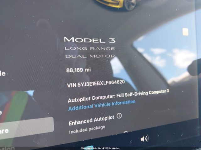 2020 TESLA MODEL 3 5YJ3E1EBXLF664620 Photo 6
