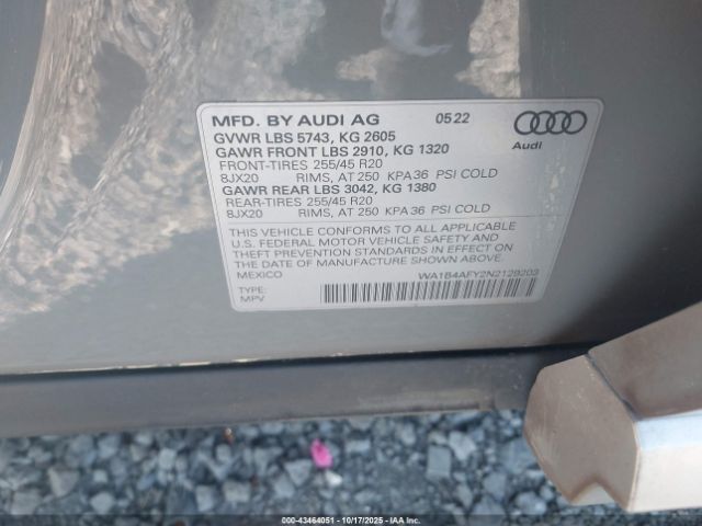 2022 AUDI SQ5 WA1B4AFY2N2129203 Photo 8