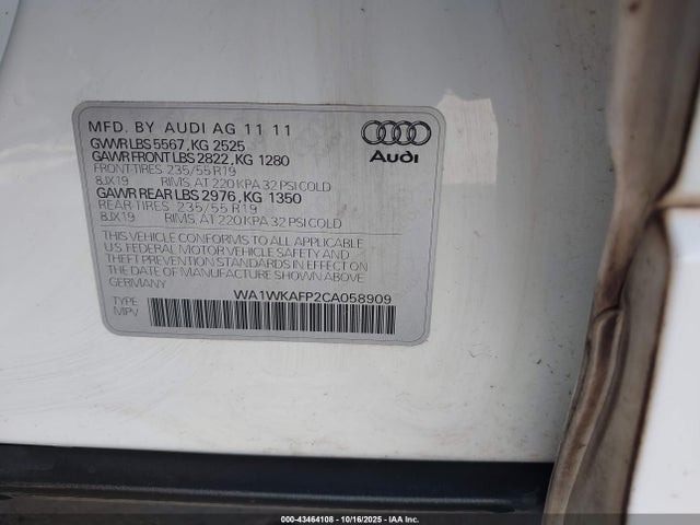 2012 AUDI Q5 WA1WKAFP2CA058909 Photo 8