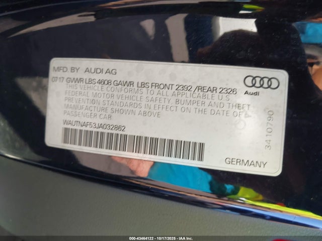2018 AUDI A5 WAUTNAF53JA032862 Photo 8