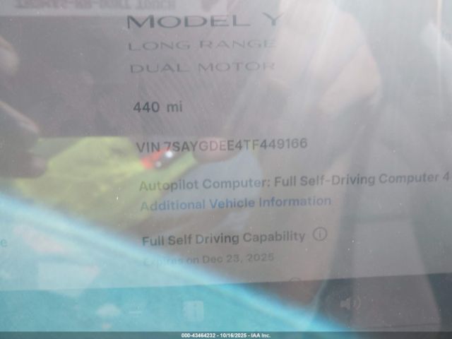 2026 TESLA MODEL Y 7SAYGDEE4TF449166 Photo 8