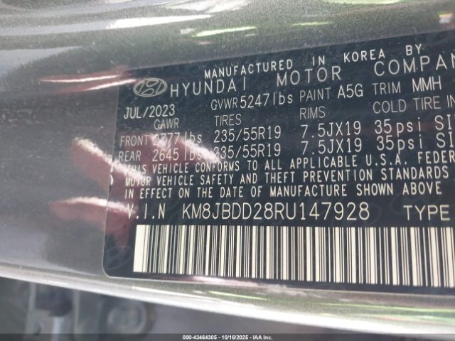 2024 HYUNDAI TUCSON PLUG-IN HYBRID KM8JBDD28RU147928 Photo 8