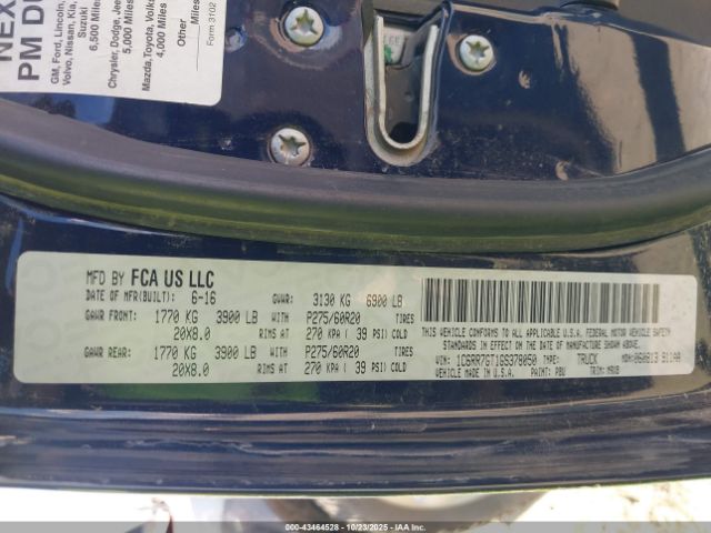 2016 RAM 1500 1C6RR7GT1GS378050 Photo 8