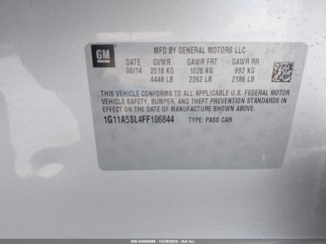 2015 CHEVROLET MALIBU 1G11A5SL4FF106844 Photo 8