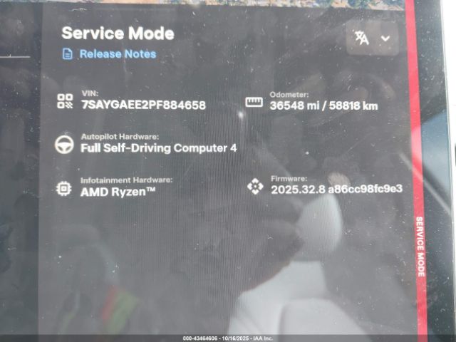 2023 TESLA MODEL Y 7SAYGAEE2PF884658 Photo 6