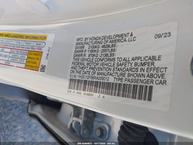 Honda Accord 2024 1HGCY2F56RA006012 Image 19