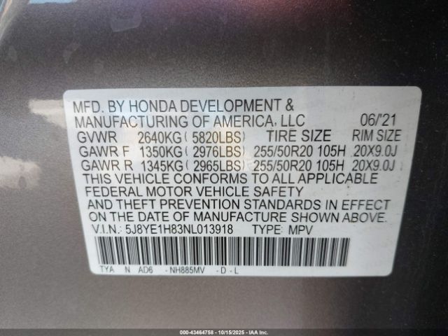2022 ACURA MDX 5J8YE1H83NL013918 Photo 8