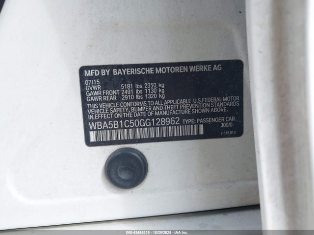 2016 BMW 535I WBA5B1C50GG128962 Photo 8