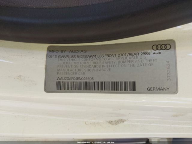 2014 AUDI A7 WAU2GAFC4EN049608 Photo 8