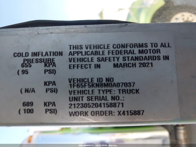 1F65F5KN8M0A07037 Ford F-59 Commercial Stripped