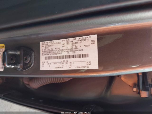 2022 FORD F-150 LIGHTNING 1FTVW1EV0NWG11407 Photo 8