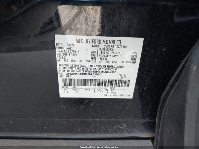 2021 FORD EDGE 2FMPK3J93MBA01960 Photo 8