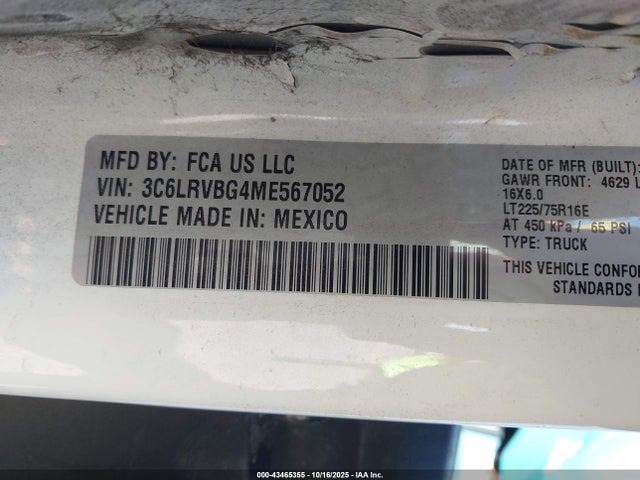 3C6LRVBG4ME567052 RAM Promaster