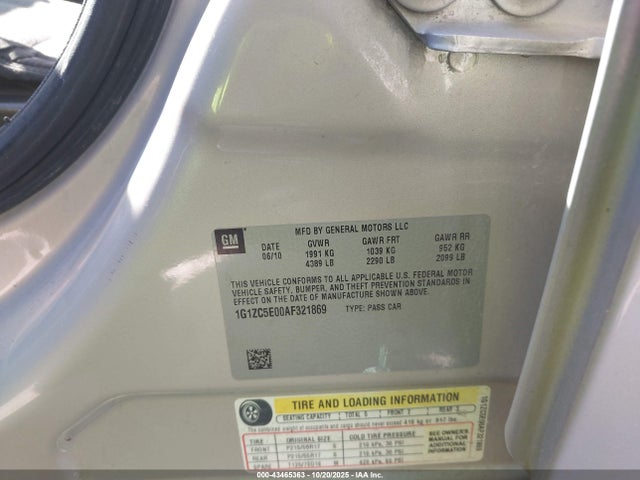 2010 CHEVROLET MALIBU 1G1ZC5E00AF321869 Photo 8