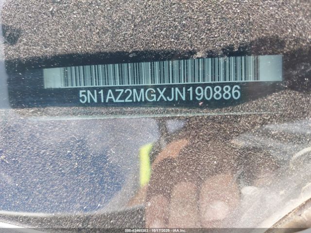 2018 NISSAN MURANO 5N1AZ2MGXJN190886 Photo 8