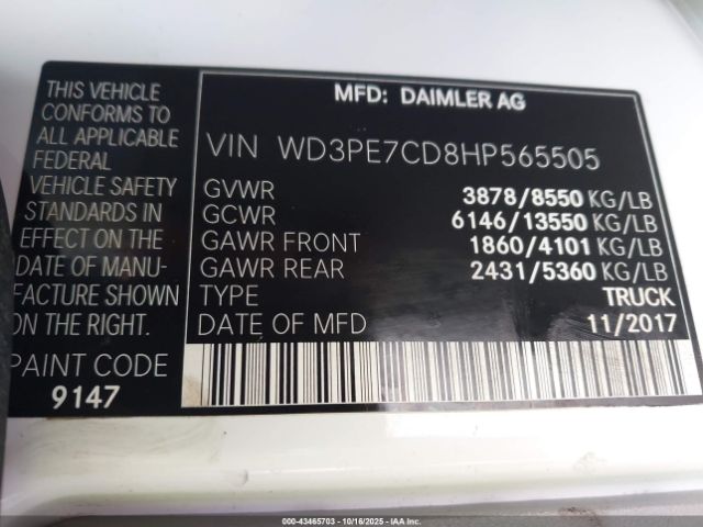 2017 MERCEDES-BENZ SPRINTER 2500 WD3PE7CD8HP565505 Photo 8