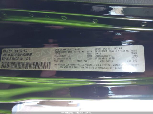 2023 JEEP WRANGLER 4XE 1C4JJXR67PW705502 Photo 8