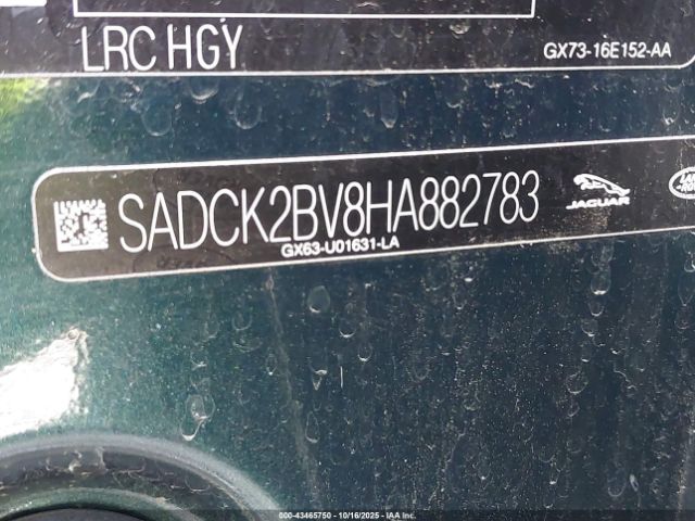 2017 JAGUAR F-PACE SADCK2BV8HA882783 Photo 8