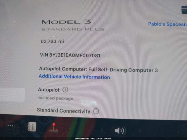 2021 TESLA MODEL 3 5YJ3E1EA0MF067081 Photo 6