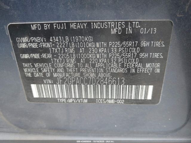 2013 SUBARU XV CROSSTREK JF2GPACC7D2846613 Photo 8