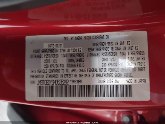 2021 MAZDA CX-9 JM3TCBDY6M0535282 Photo 8