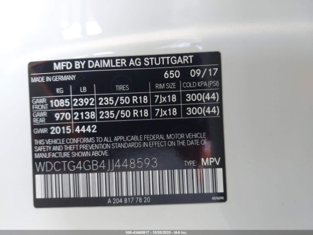 2018 MERCEDES-BENZ GLA 250 WDCTG4GB4JJ448593 Photo 8