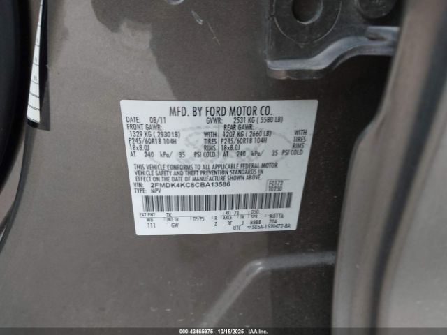 2012 FORD EDGE 2FMDK4KC8CBA13586 Photo 8