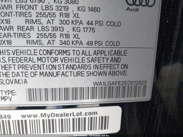 2014 AUDI Q7 WA1LGAFE2ED012825 Photo 8