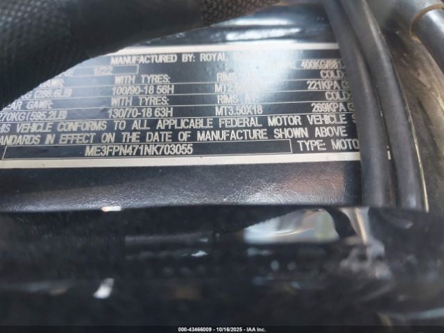 2022 ROYAL ENFIELD MOTORS INT 650 ME3FPN471NK703055 Photo 9