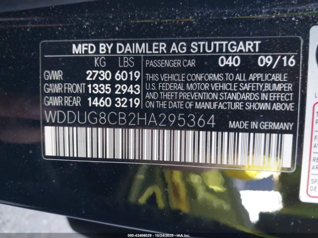 2017 MERCEDES-BENZ S 550 WDDUG8CB2HA295364 Photo 8