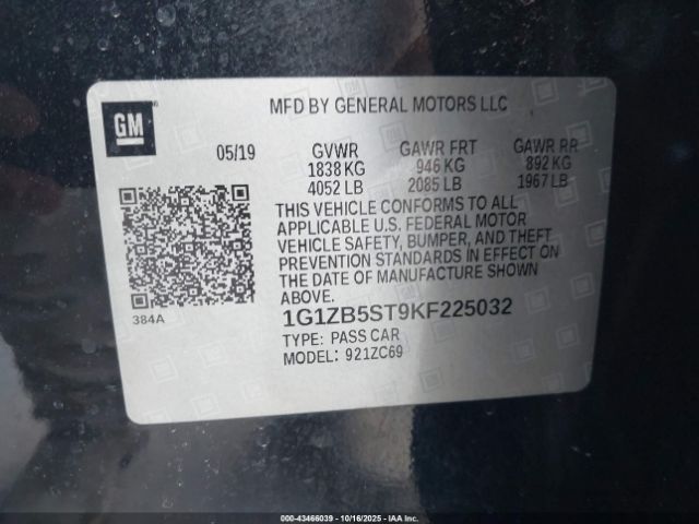 2019 CHEVROLET MALIBU 1G1ZB5ST9KF225032 Photo 8