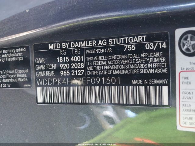 2014 MERCEDES-BENZ SLK 250 WDDPK4HA7EF091601 Photo 8