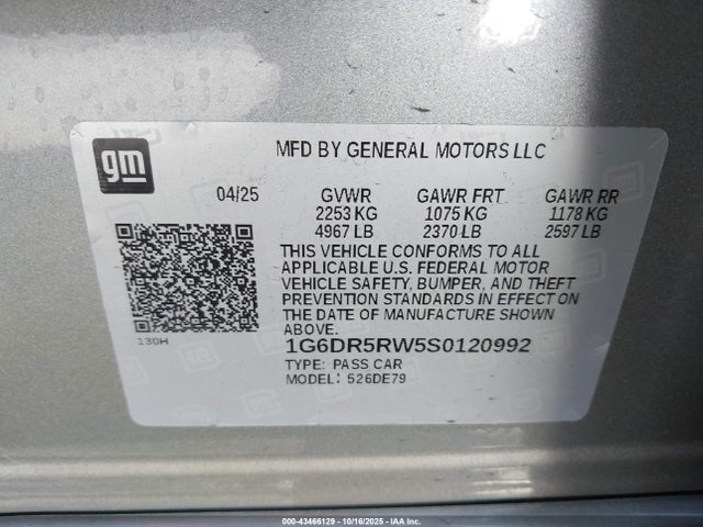 2025 CADILLAC CT5-V 1G6DR5RW5S0120992 Photo 8