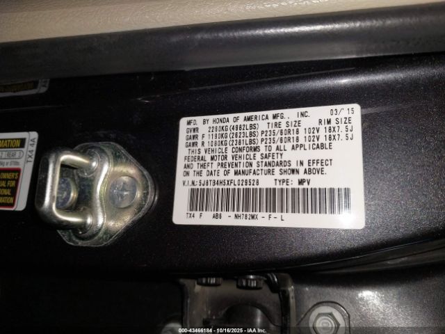 2015 ACURA RDX 5J8TB4H5XFL029528 Photo 8