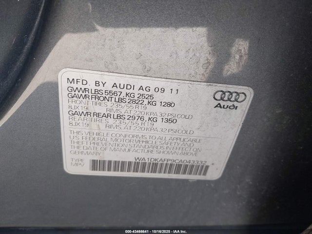 2012 AUDI Q5 WA1DKAFP9CA043332 Photo 8