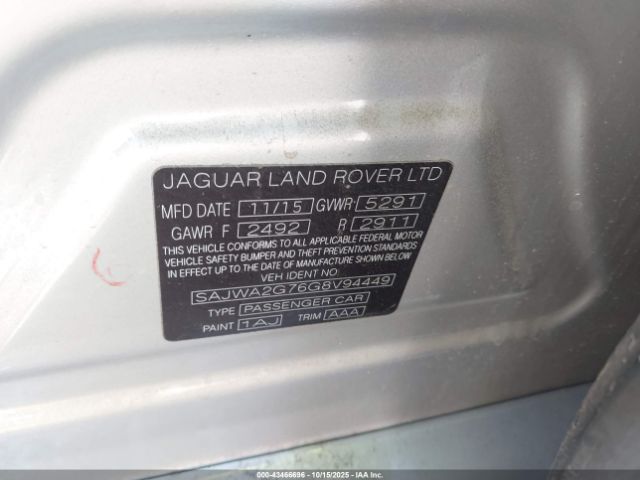 2016 JAGUAR XJ SAJWA2G76G8V94449 Photo 8